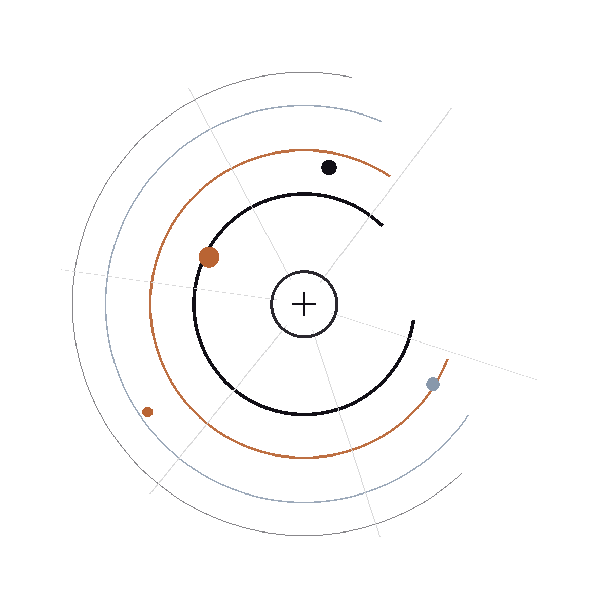 Claude Opus 4.7 abstract orbital mark